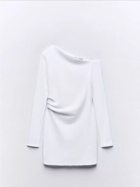 BNWT Zara Draped Asymmetric Dress